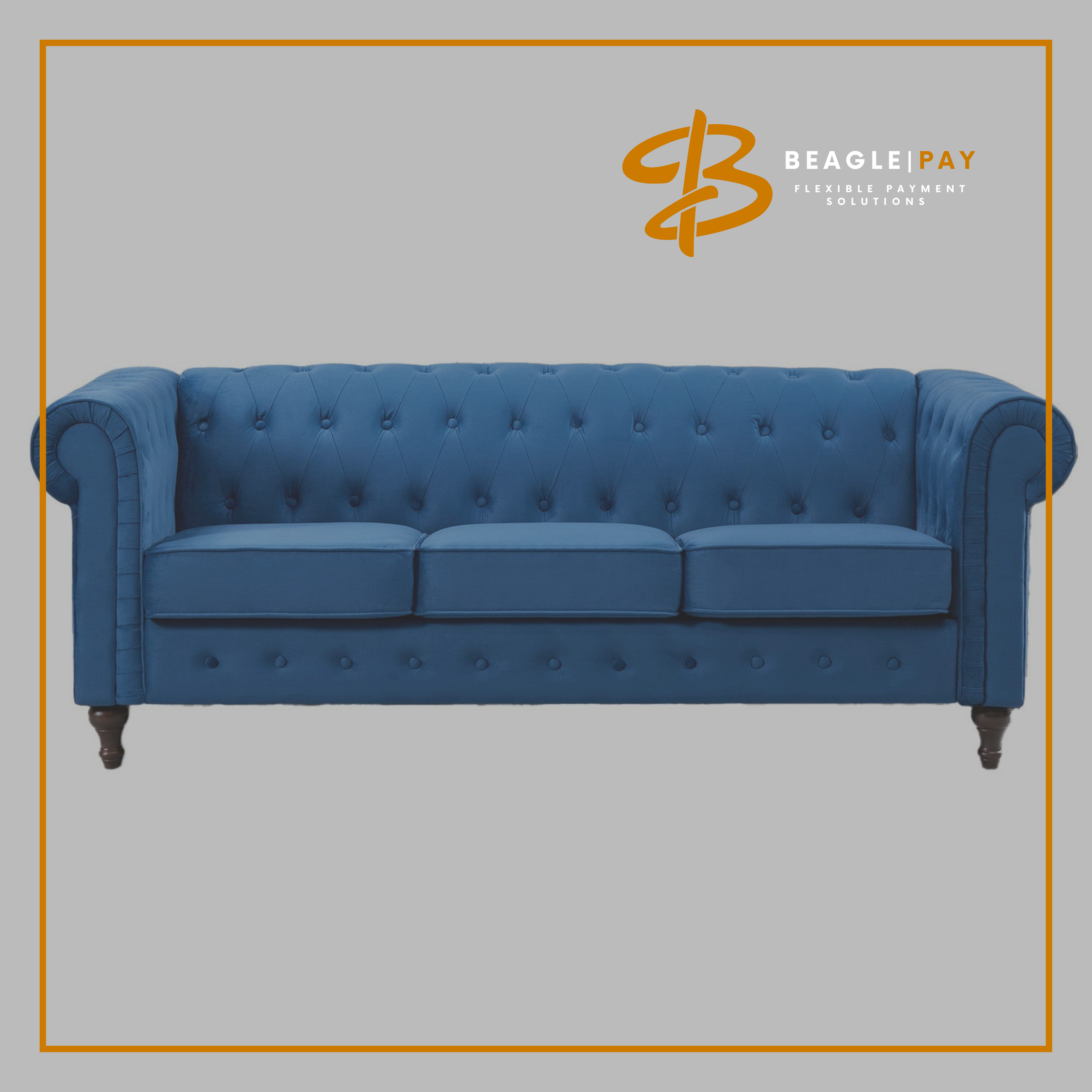 mayfair velvet 3 seat chesterfield sofa