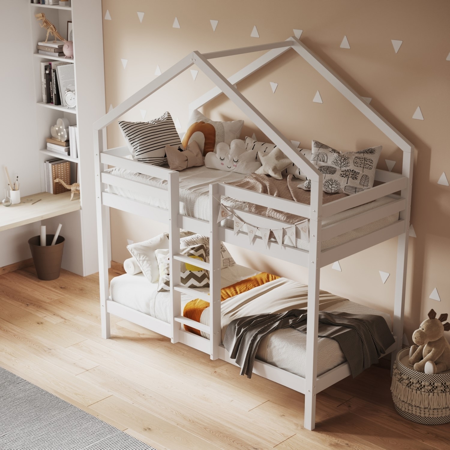 house bunk bed | 2 colours house bunk bed | 2 colours