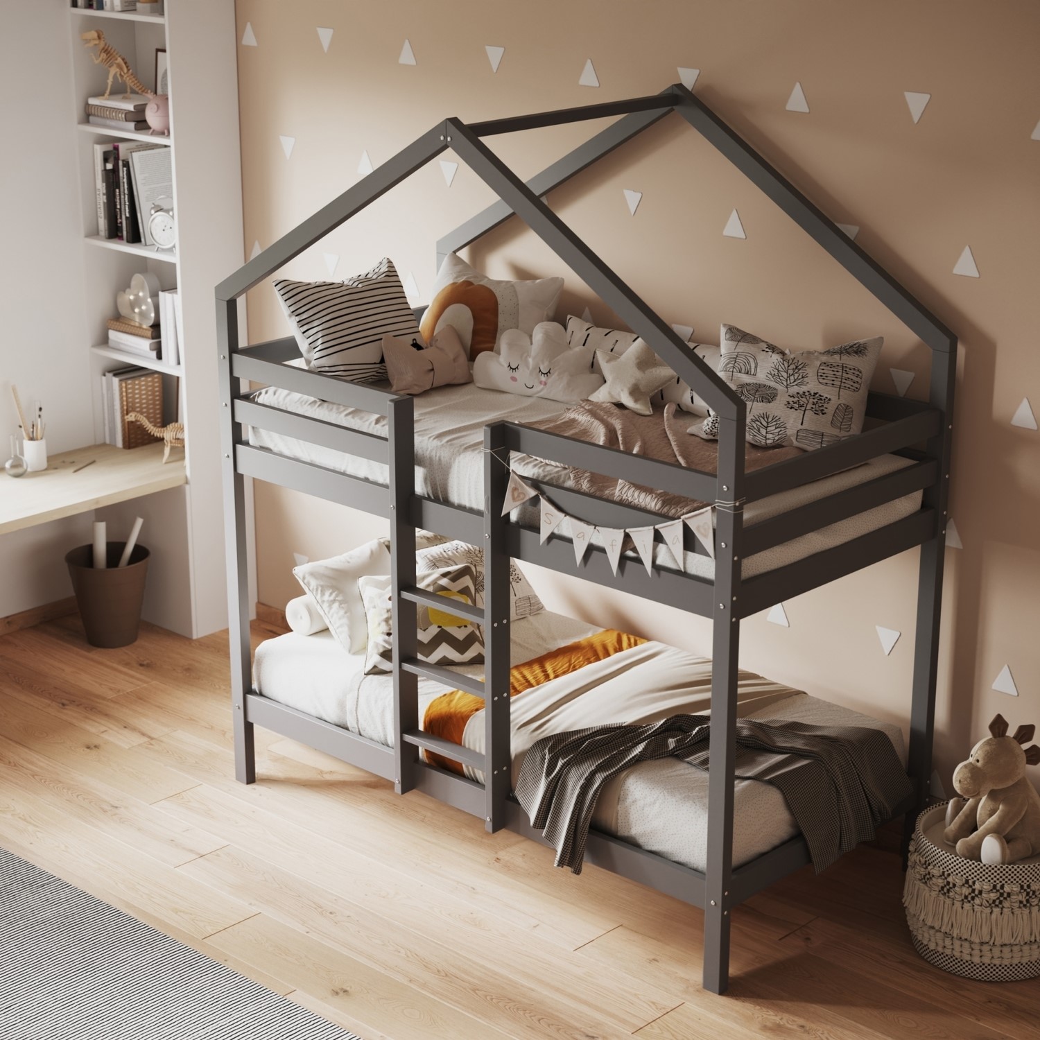 house bunk bed | 2 colours house bunk bed | 2 colours